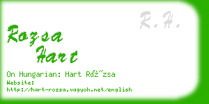 rozsa hart business card